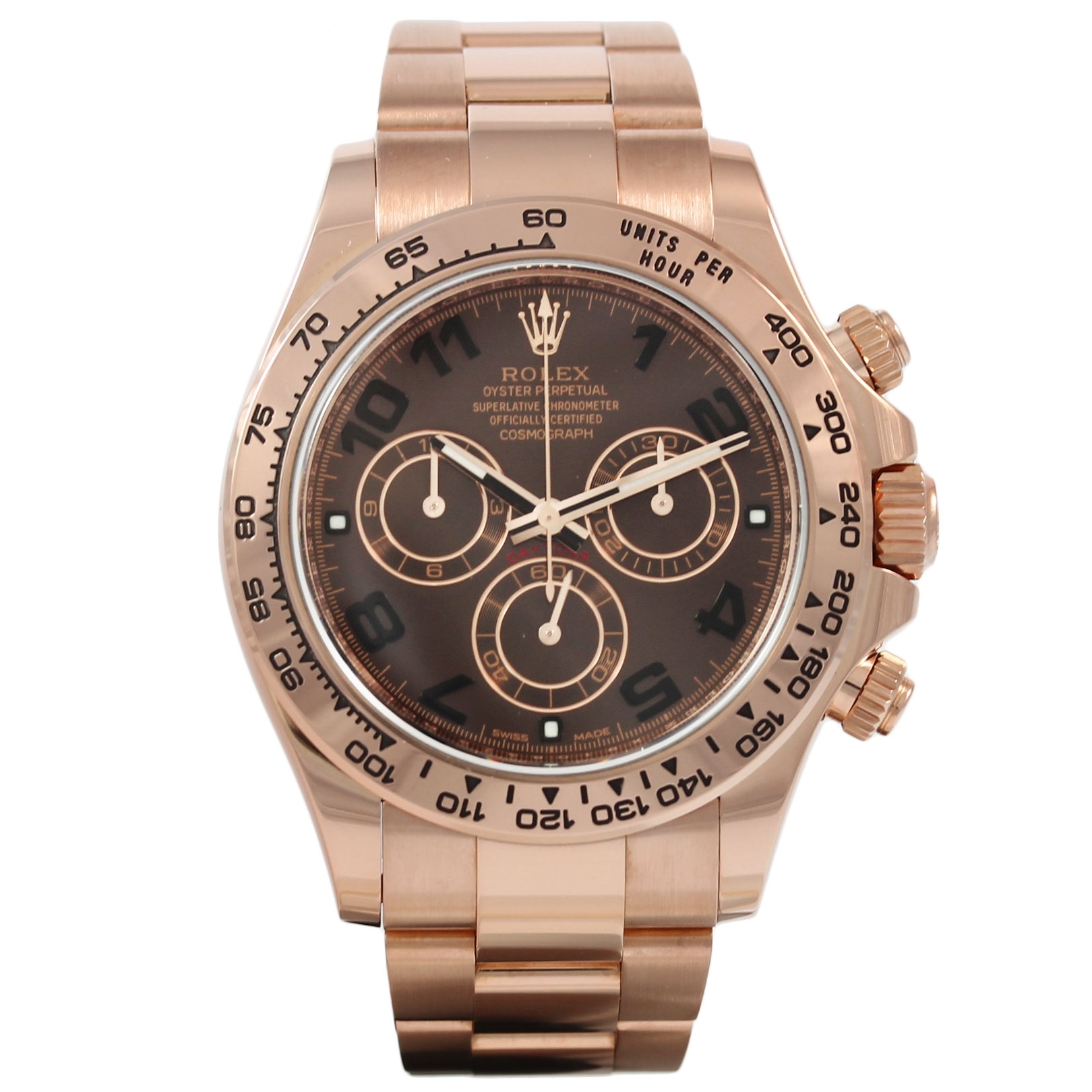 Rolex Daytona Everose Gold Chocolate Dial 116505 - Van Wonderen Watches