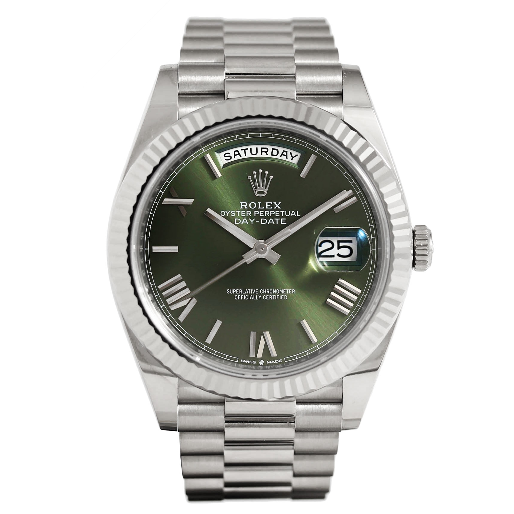 rolex-day-date-40mm-white-gold-green-dial-228239-new-van-wonderen-watches