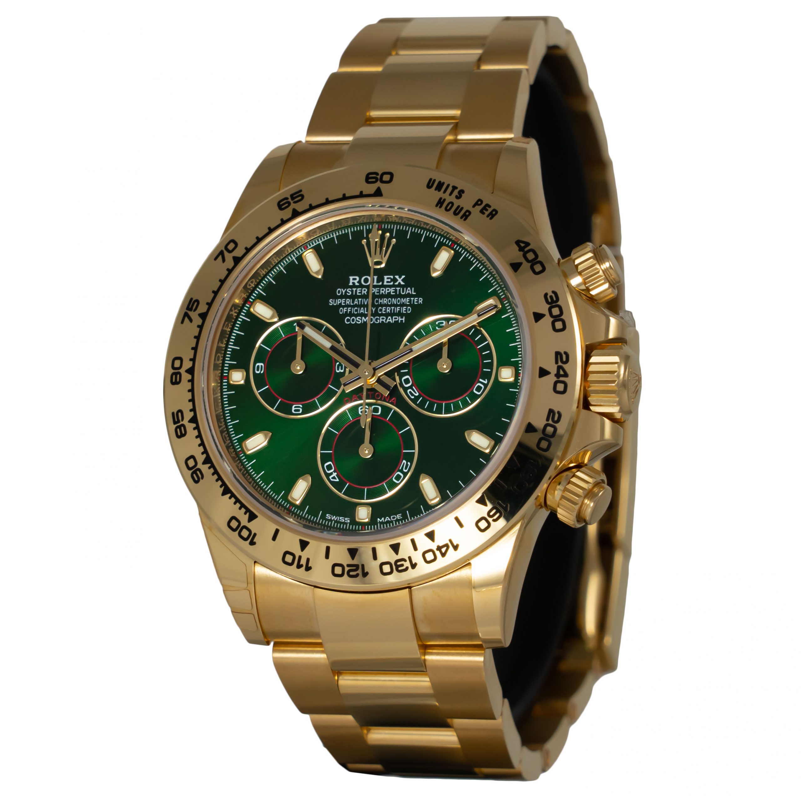 Rolex Daytona Yellow Gold Green Dial 