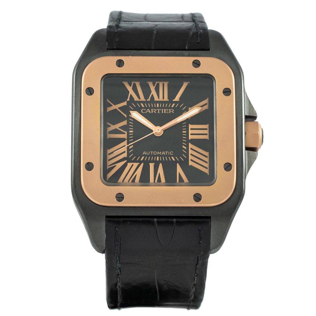 Cartier Santos 100 XL Gold Steel Black PVD 2656 Van Wonderen