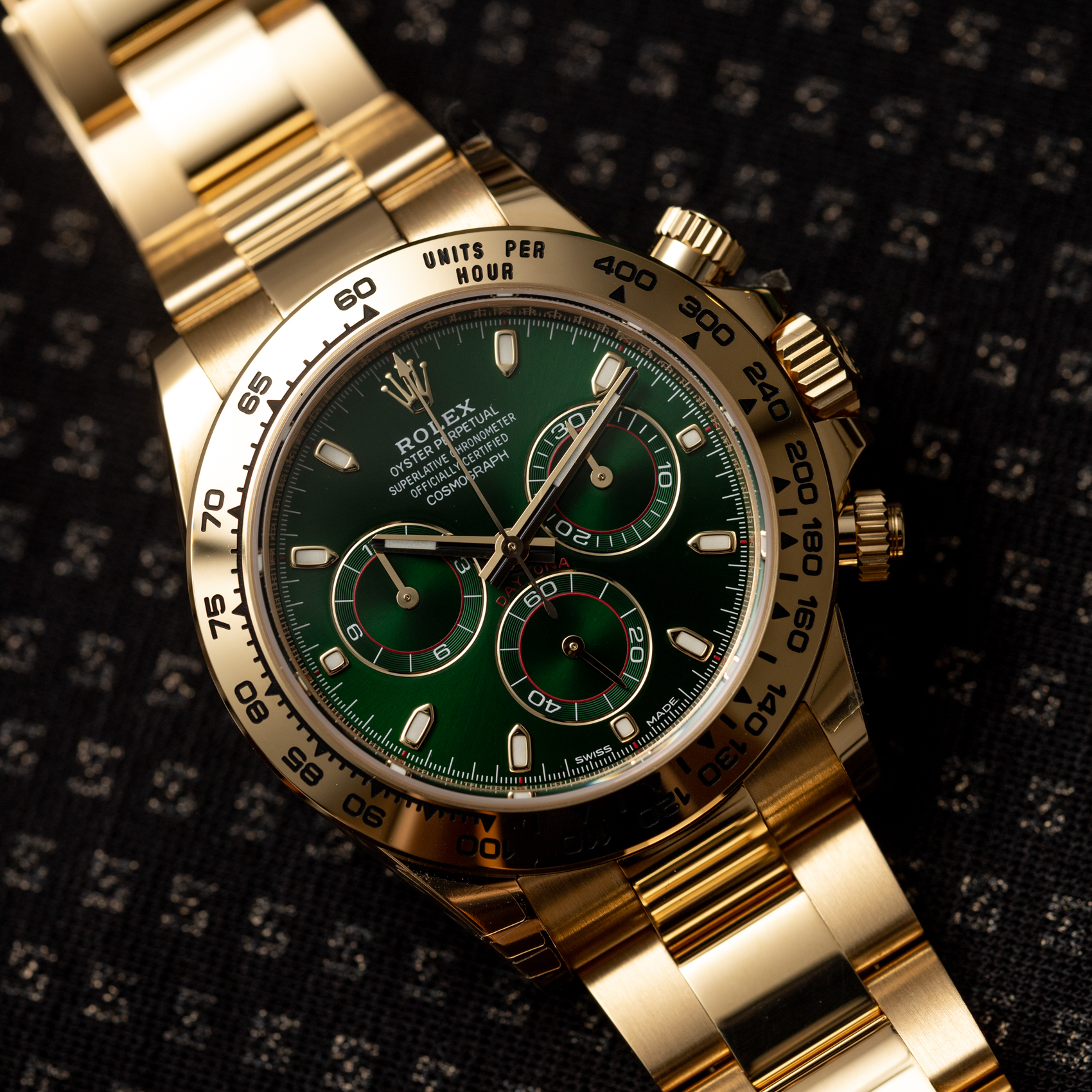 Rolex Daytona Yellow Gold Green Dial 